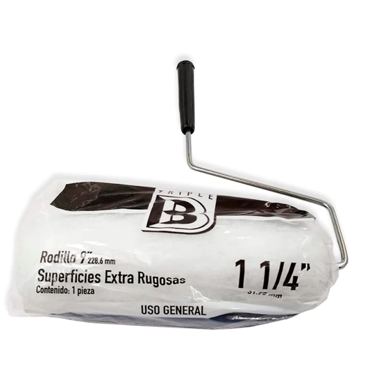 Rodillo 9"x1 1/4" superficies extra rugosas Byp Triple b RTB9049