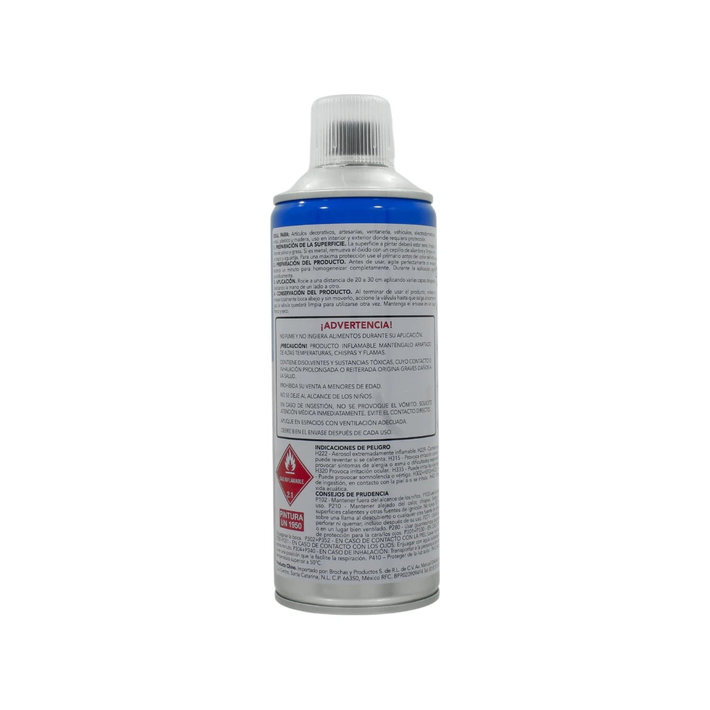 Pintura en aerosol laca acrílica 400 ml para acabados en madera, metal y plásticos