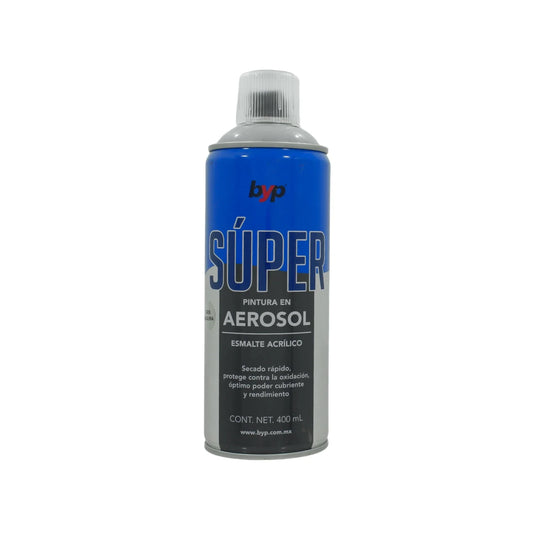 Pintura en aerosol gris máquina acrílico 400 ml Byp Súper AGRS00