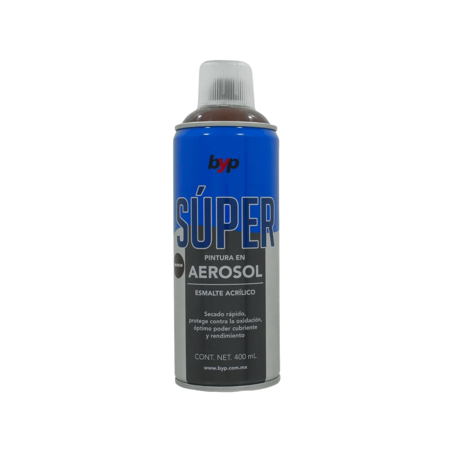Pintura en aerosol marrón acrílico 400 ml Byp Súper AMAS00