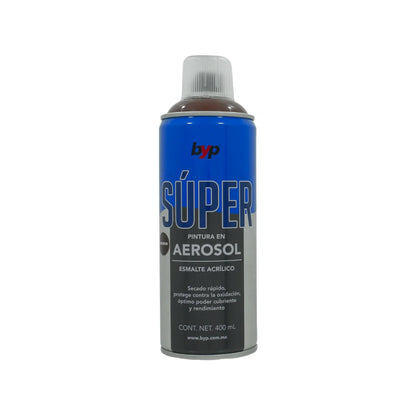 Pintura en aerosol marrón acrílico 400 ml Byp Súper AMAS00