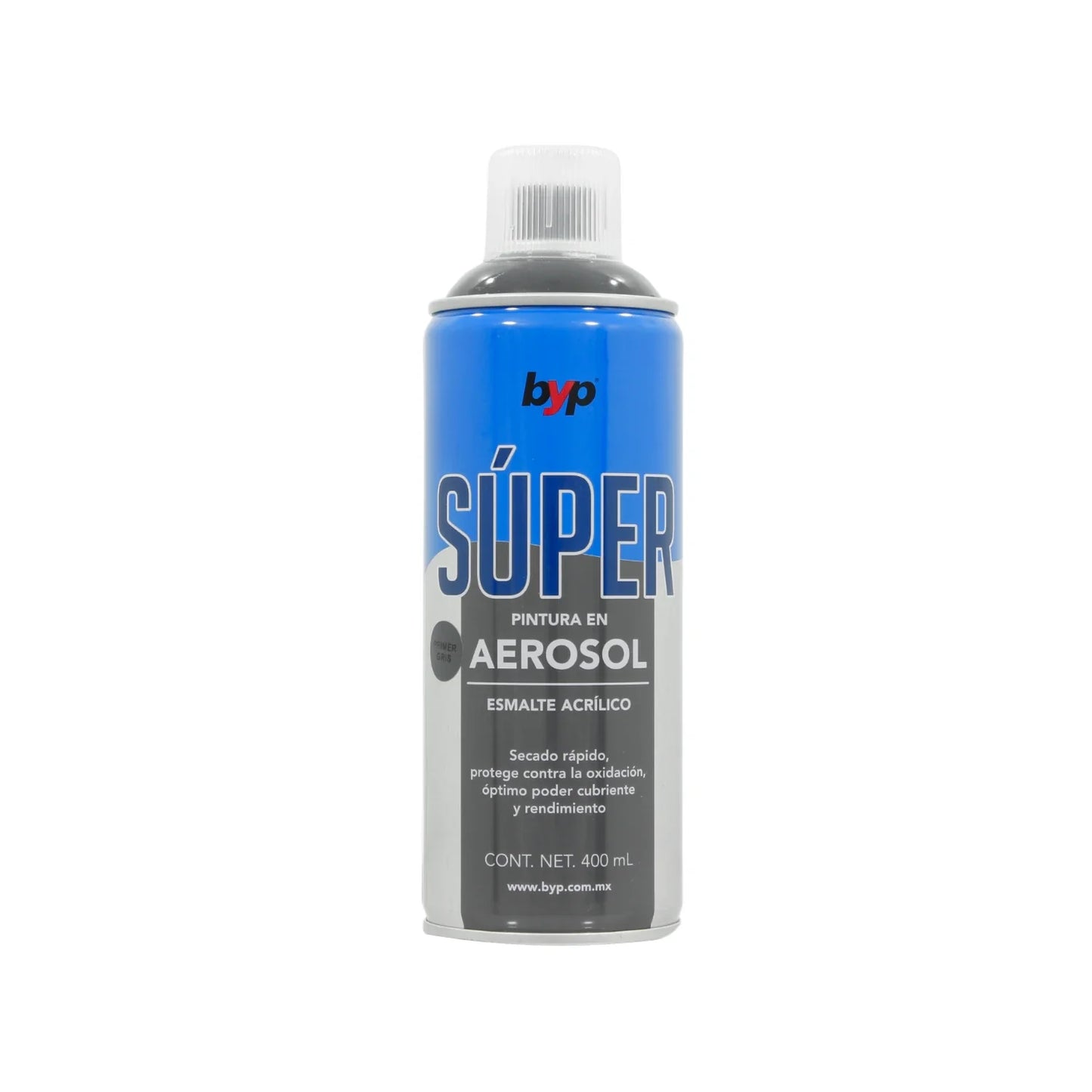 Pintura en aerosol gris primario acrílico 400 ml Byp SAPGS00