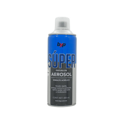 Pintura en aerosol cromo acrílico 400 ml Byp Súper ACMS00