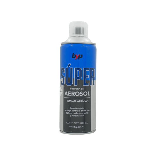 Pintura en aerosol cromo acrílico 400 ml Byp Súper ACMS00