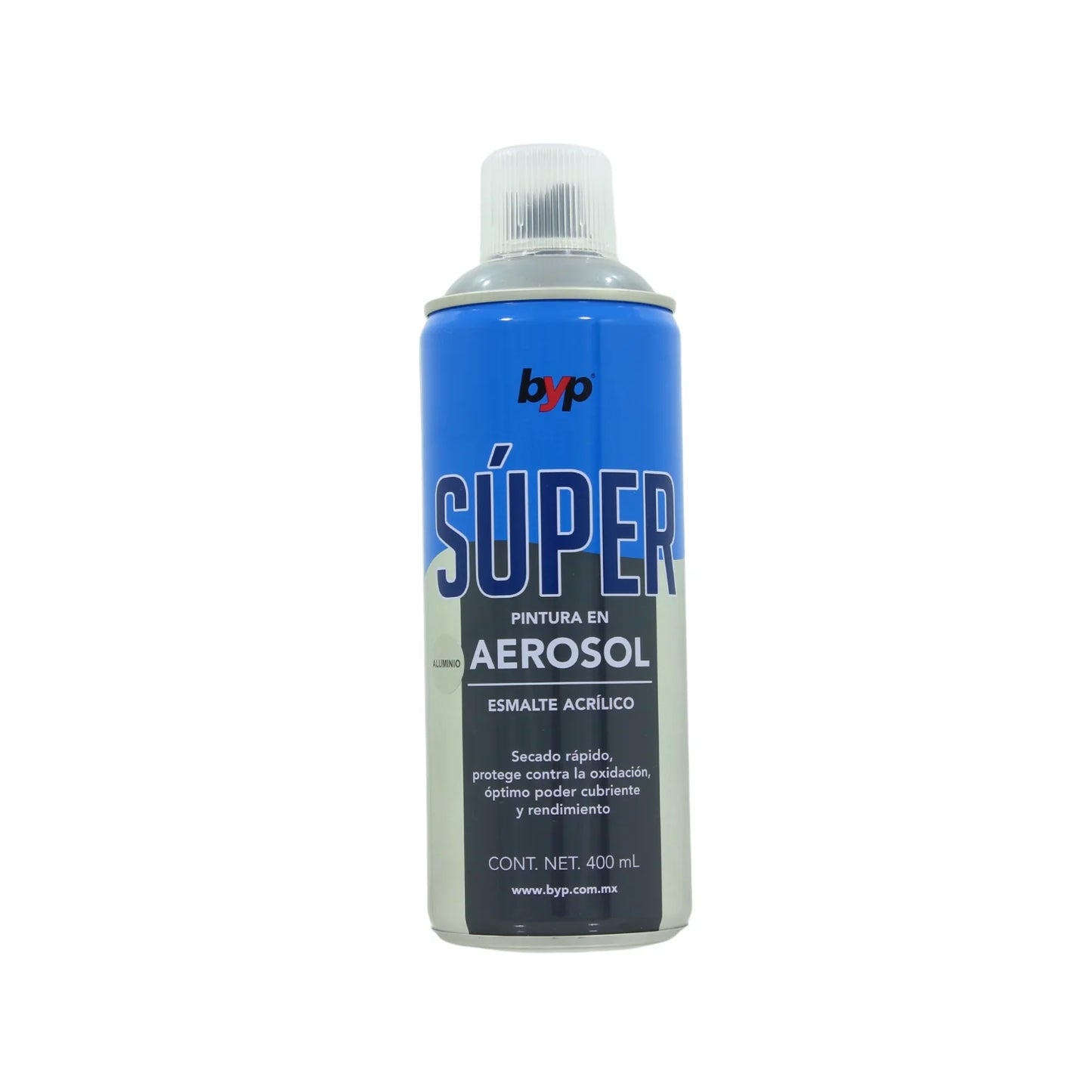 Pintura en aerosol aluminio acrílico 400 ml Byp AALS00