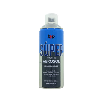 Pintura en aerosol plata acrílico 400 ml Byp APLS00