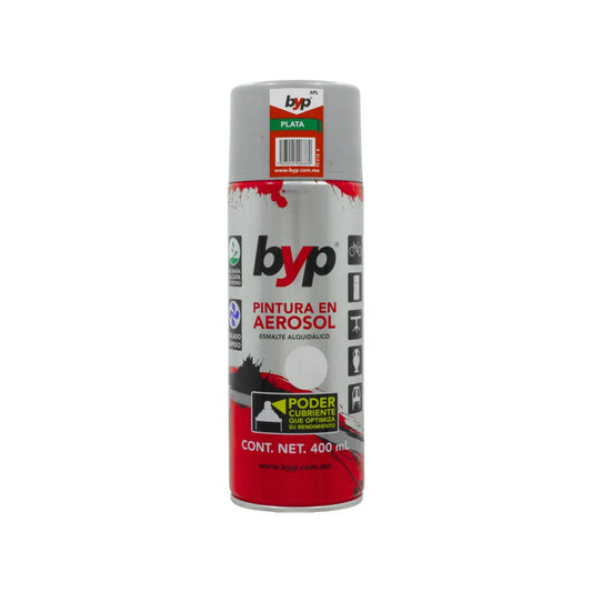 Pintura en aerosol plata 400 ml BYP APL