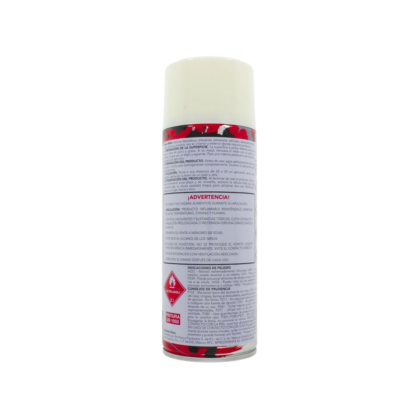 Pintura en aerosol blanco ostión 400 ml para retoques y proyectos de ferretería en diversas superficies.