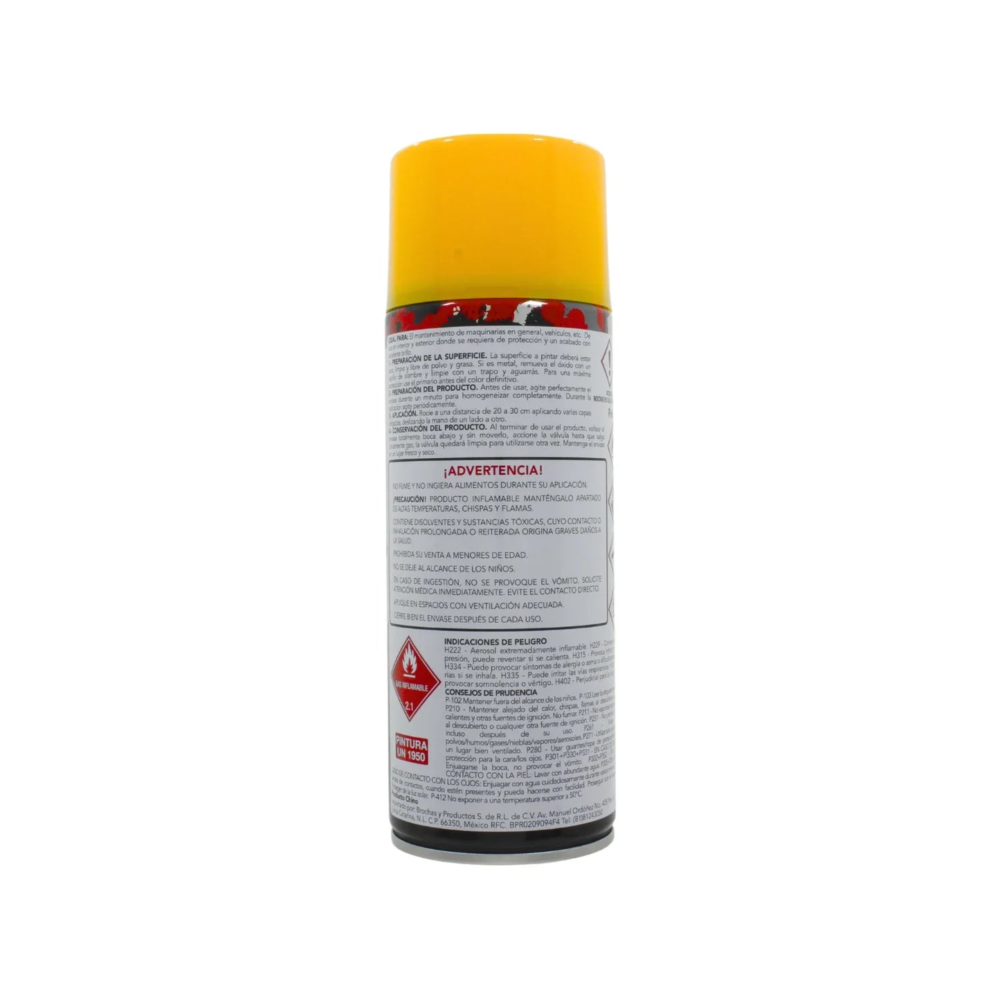 Pintura en aerosol amarillo maquinaria 400 ml Byp