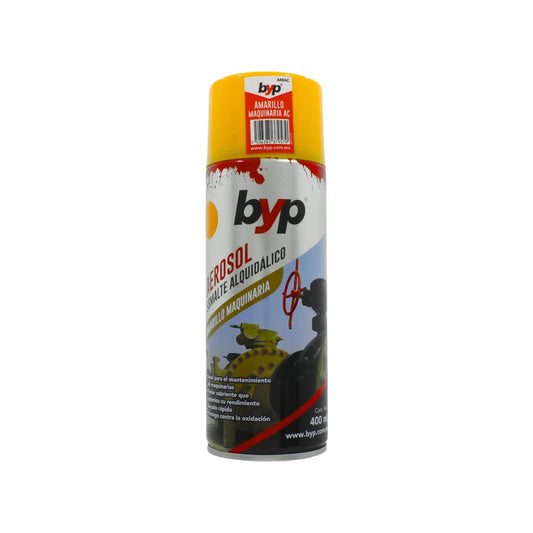 Pintura en aerosol amarillo maquinaria 400 ml Byp