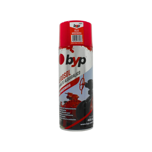 Pintura en aerosol rojo maquinaria 400 ml Byp