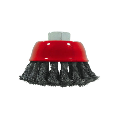 Carda de copa 3" x 5/8" trenzada alambre fino Byp CET301FN