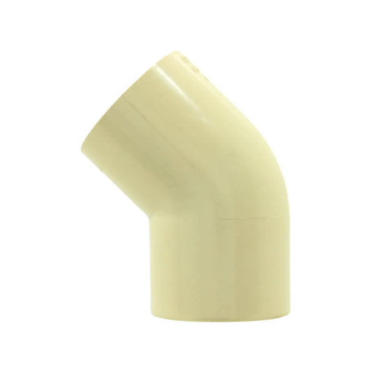 Codo CPVC 45 grados 1 pulgada (25mm) para plomería de agua caliente color beige