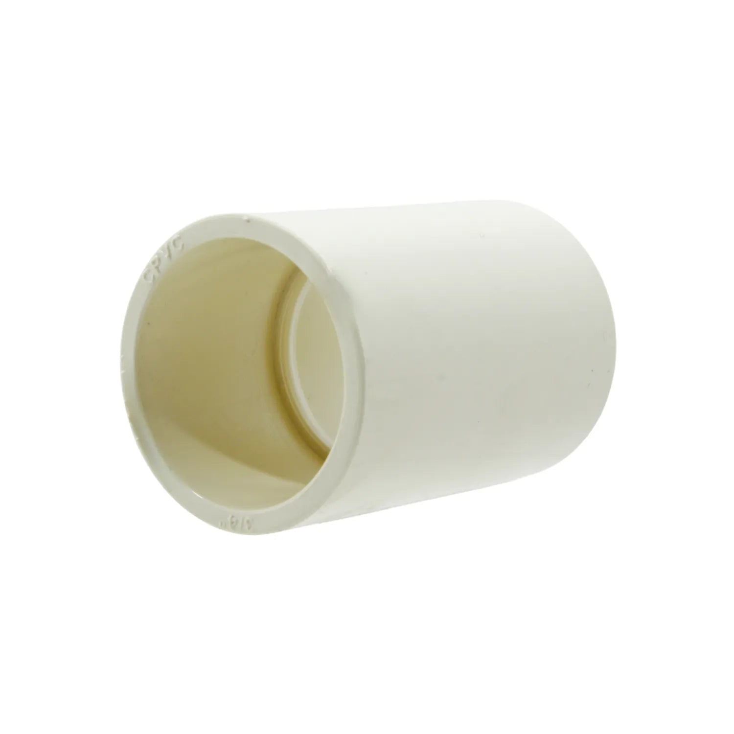Cople CPVC 3/4 pulgadas para unión de tuberías de agua, accesorio de fontanería color blanco