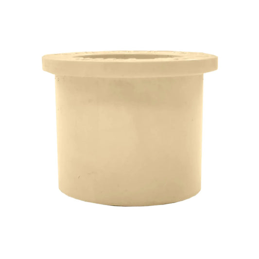 Reducción bushing CPVC 1" (25mm) x 3/4" (19mm) color beige para conexiones de tubería de plomería