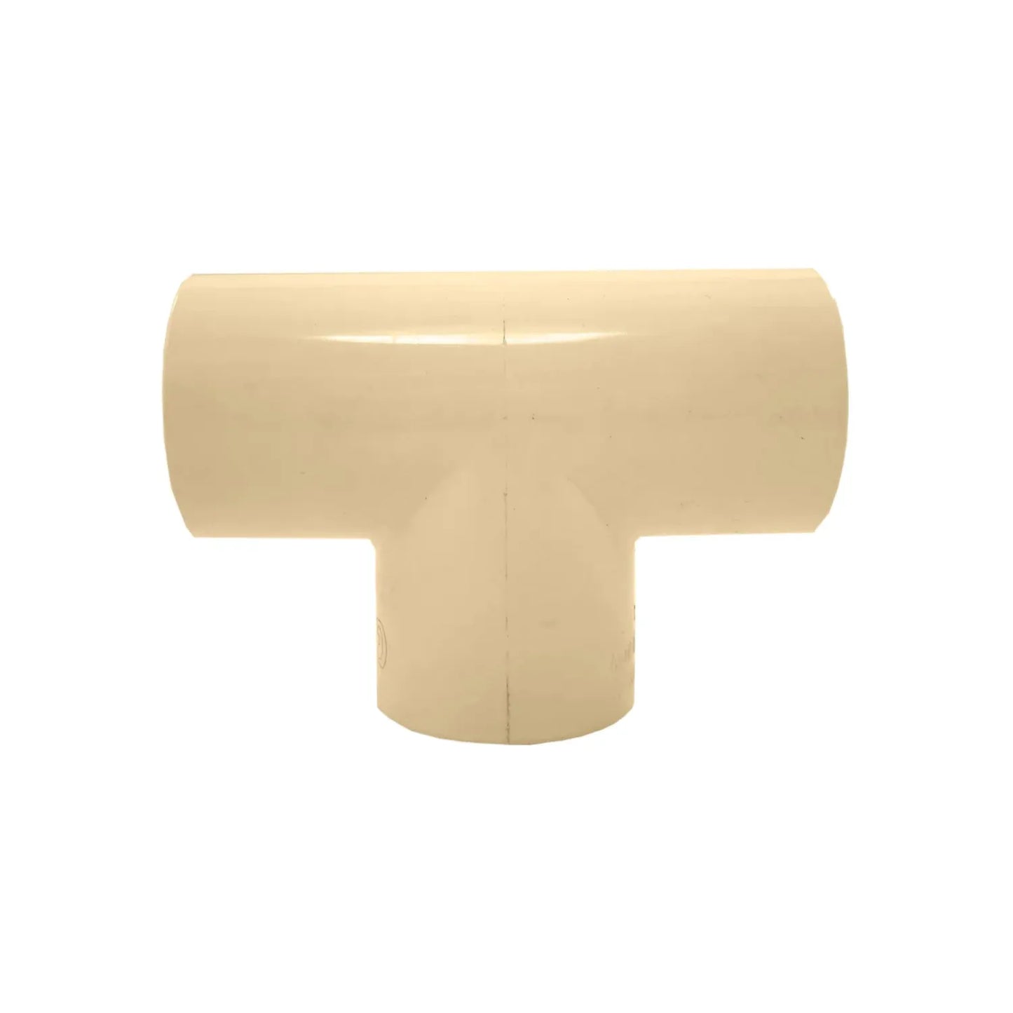 Conexión Tee CPVC 1 pulgada (25 mm) para tubería de agua caliente, plomería residencial, color crema