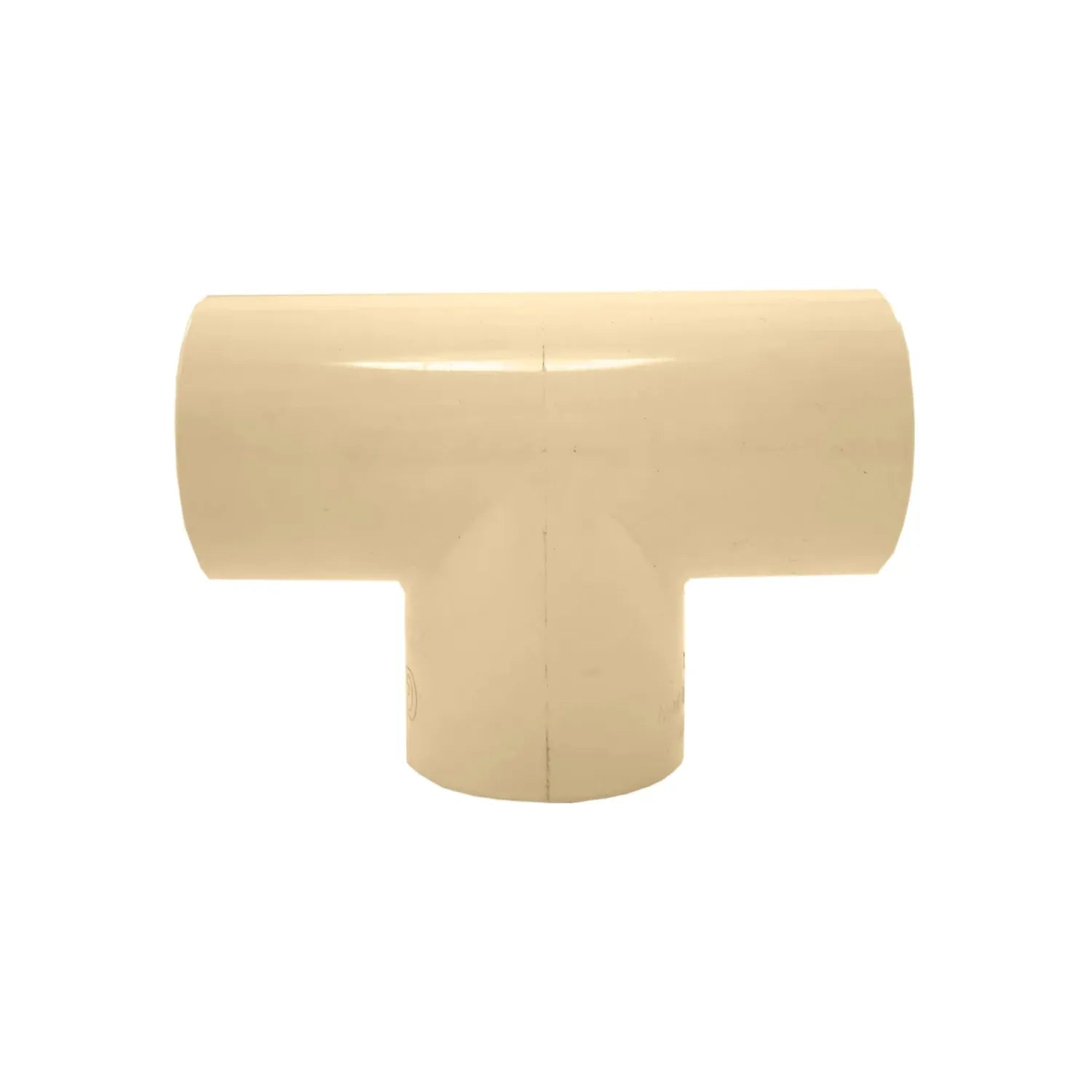 Conexión Tee CPVC 1 pulgada (25 mm) para tubería de agua caliente, plomería residencial, color crema