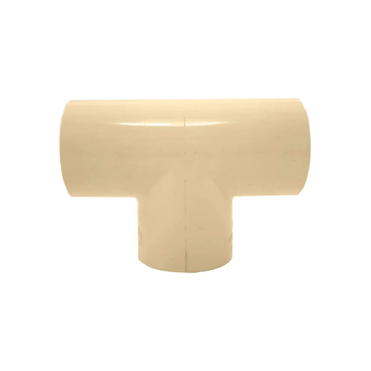 Conexión Tee CPVC 1 pulgada (25 mm) para tubería de agua caliente, plomería residencial, color crema
