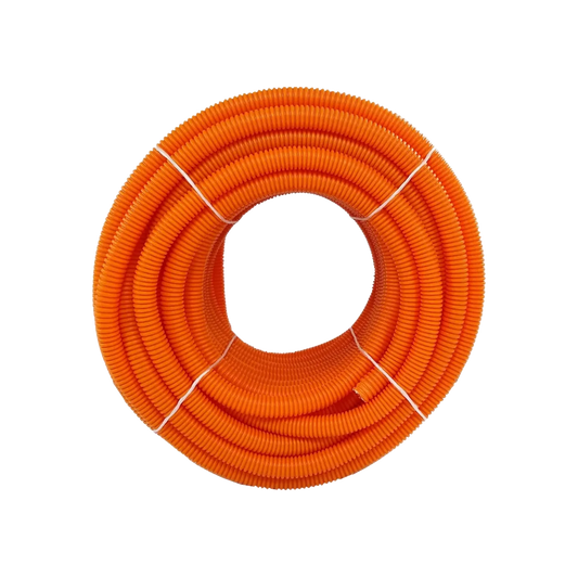 Poliducto flexible naranja 3/4 pulg. para cableado eléctrico, manguera corrugada de protección