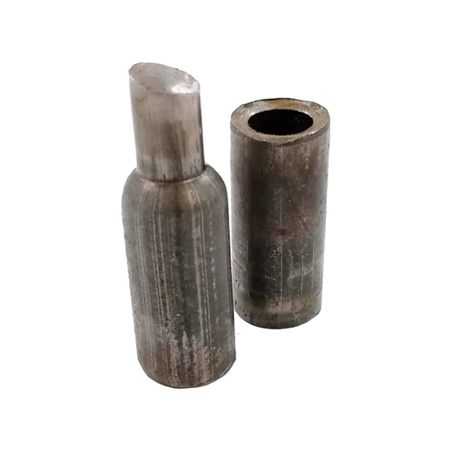 Bisagra tubular forjada 5/8" de metal, con perno y casquillo, para puertas y herrería.