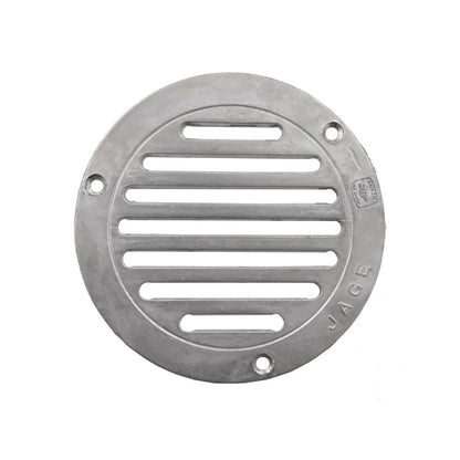 Rejilla de ventilación circular de aluminio JAGE para pared o techo, diseño de ranuras horizontales color plata
