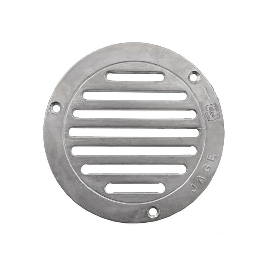Rejilla de ventilación circular de aluminio JAGE para pared o techo, diseño de ranuras horizontales color plata