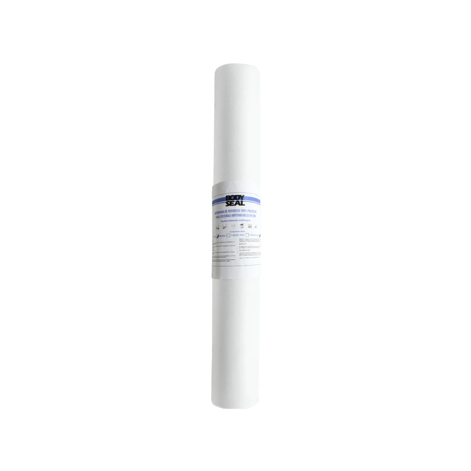 Membrana de refuerzo BODY SEAL blanca 100% poliéster para sistemas impermeables, rollo 10x10 mts