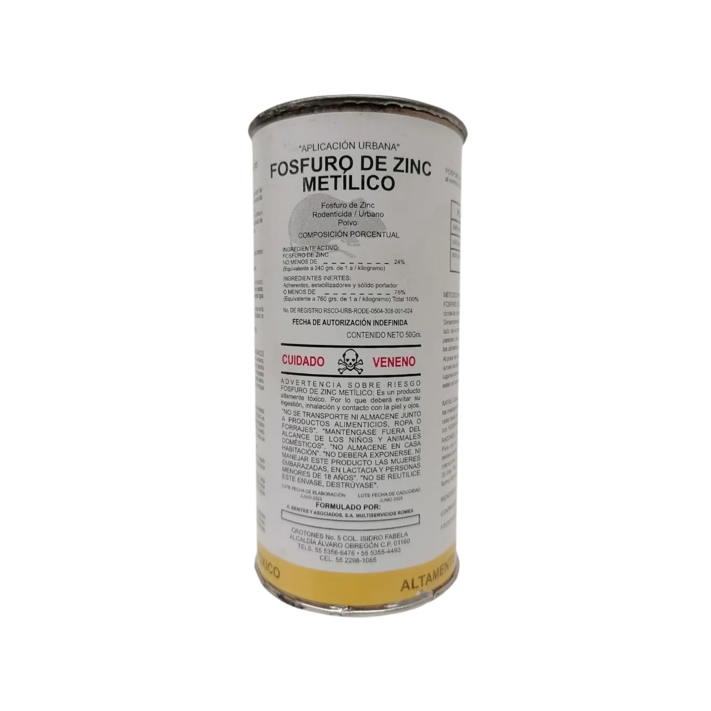 Fosfuro de zinc 50 g amarillo