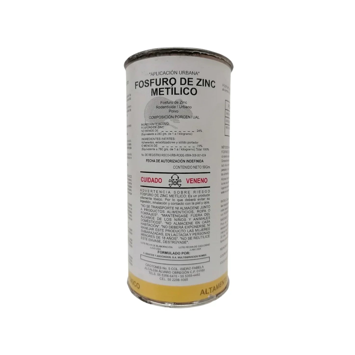 Fosfuro de zinc 50 g amarillo