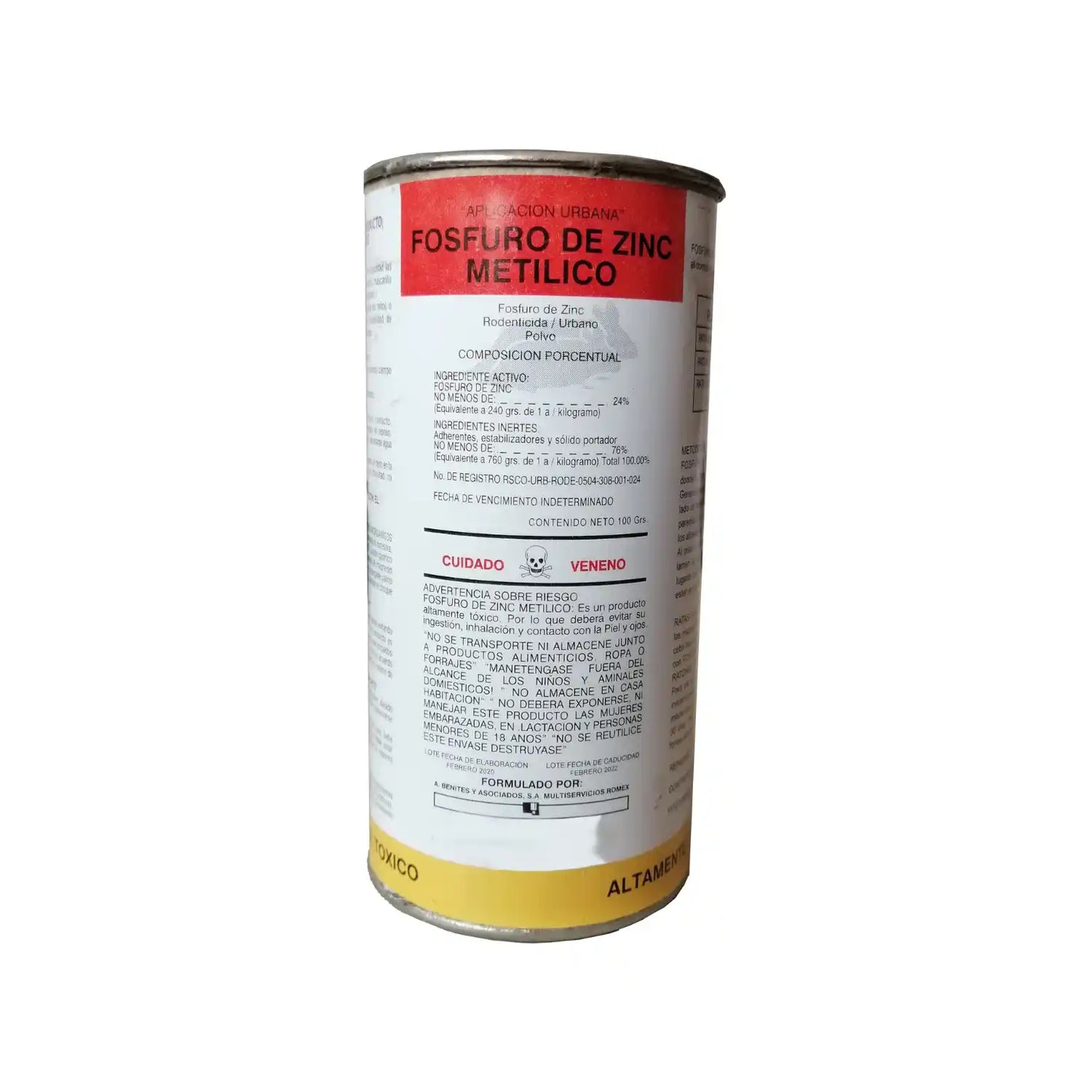 Fosfuro de zinc 100 gr rojo