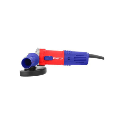 EMTOP esmeriladora angular roja y azul con cable, protector de seguridad, para corte y desbaste de metal.