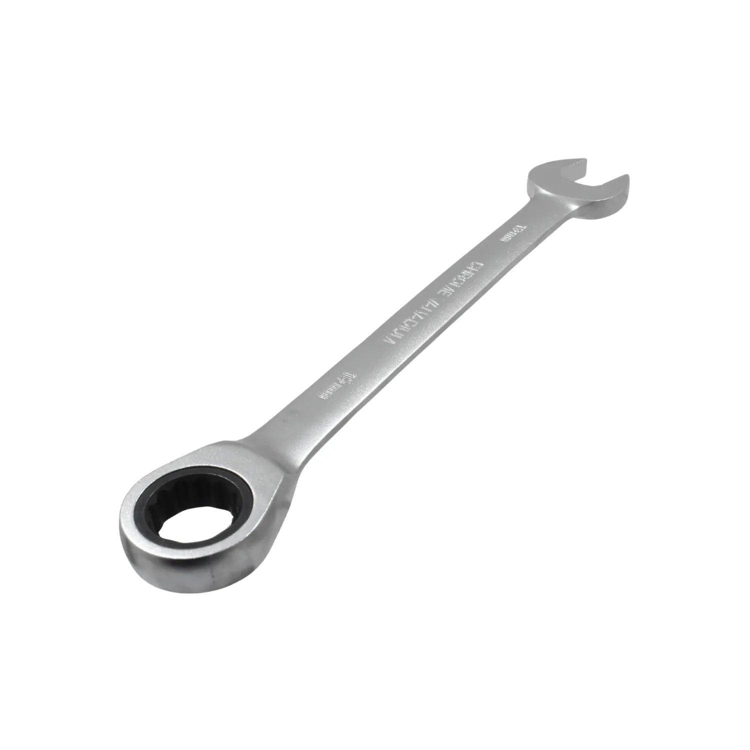Llave de carraca doble extremo cromo vanadio 17mm y 19mm, acabado cromado para mecánica automotriz