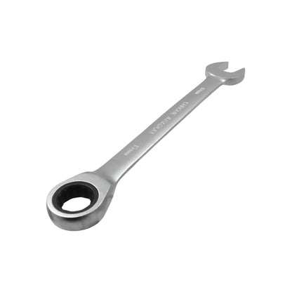Llave de carraca doble extremo cromo vanadio 17mm y 19mm, acabado cromado para mecánica automotriz