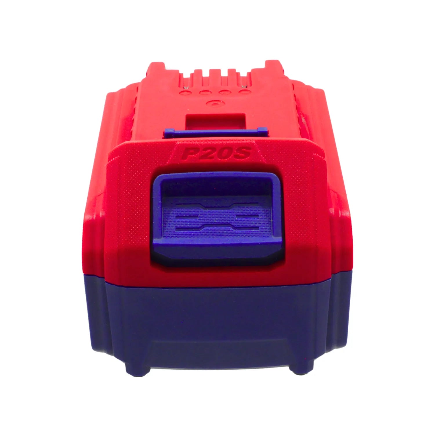 Batería recargable P20S de 20V para herramientas eléctricas inalámbricas color rojo y azul.