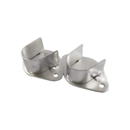 Brida media luna redondo niquelada 2 piezas Jolmar B304