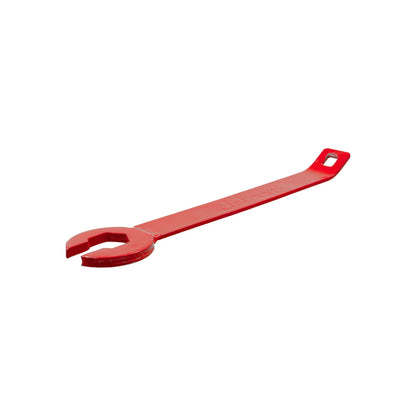 Llave de servicio roja Jalmar para tanque de gas, boca hexagonal y cuadrante