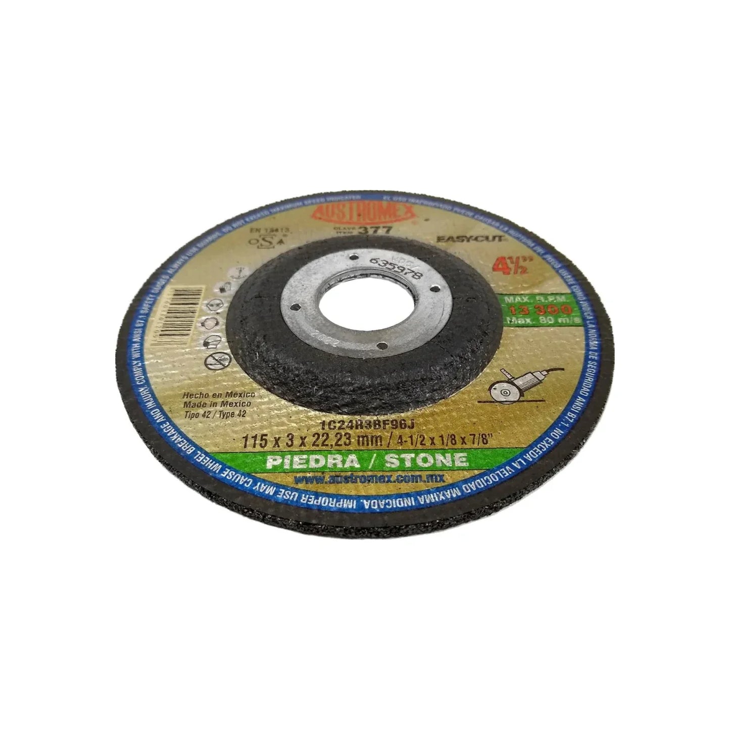 Disco 4 1/2" corte concreto Austromex 377