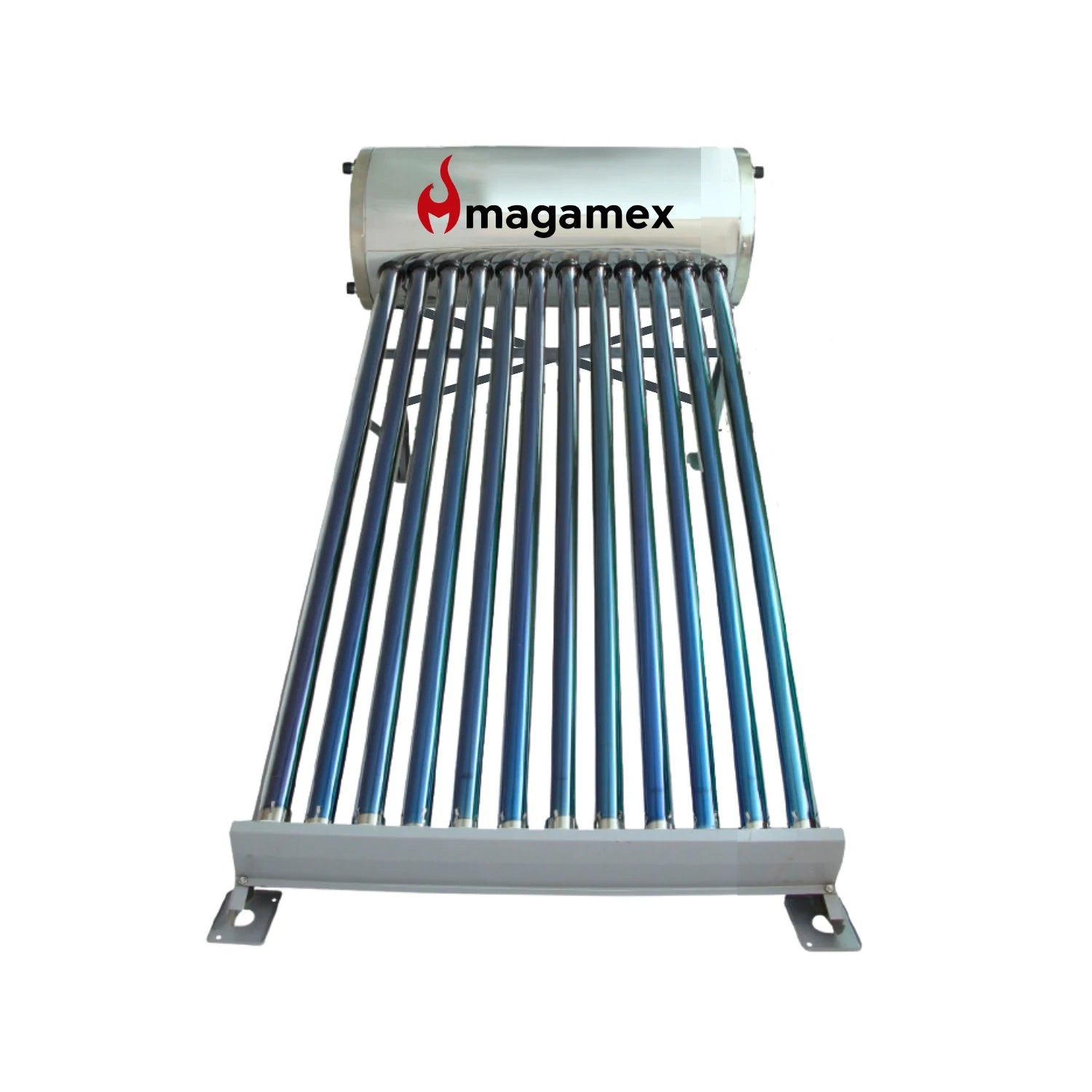 Calentador solar Magamex con 12 tubos de vacío para suministro de agua caliente eficiente