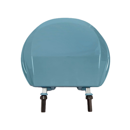 Asiento para baño azul holandés con tapa y herrajes de fijación