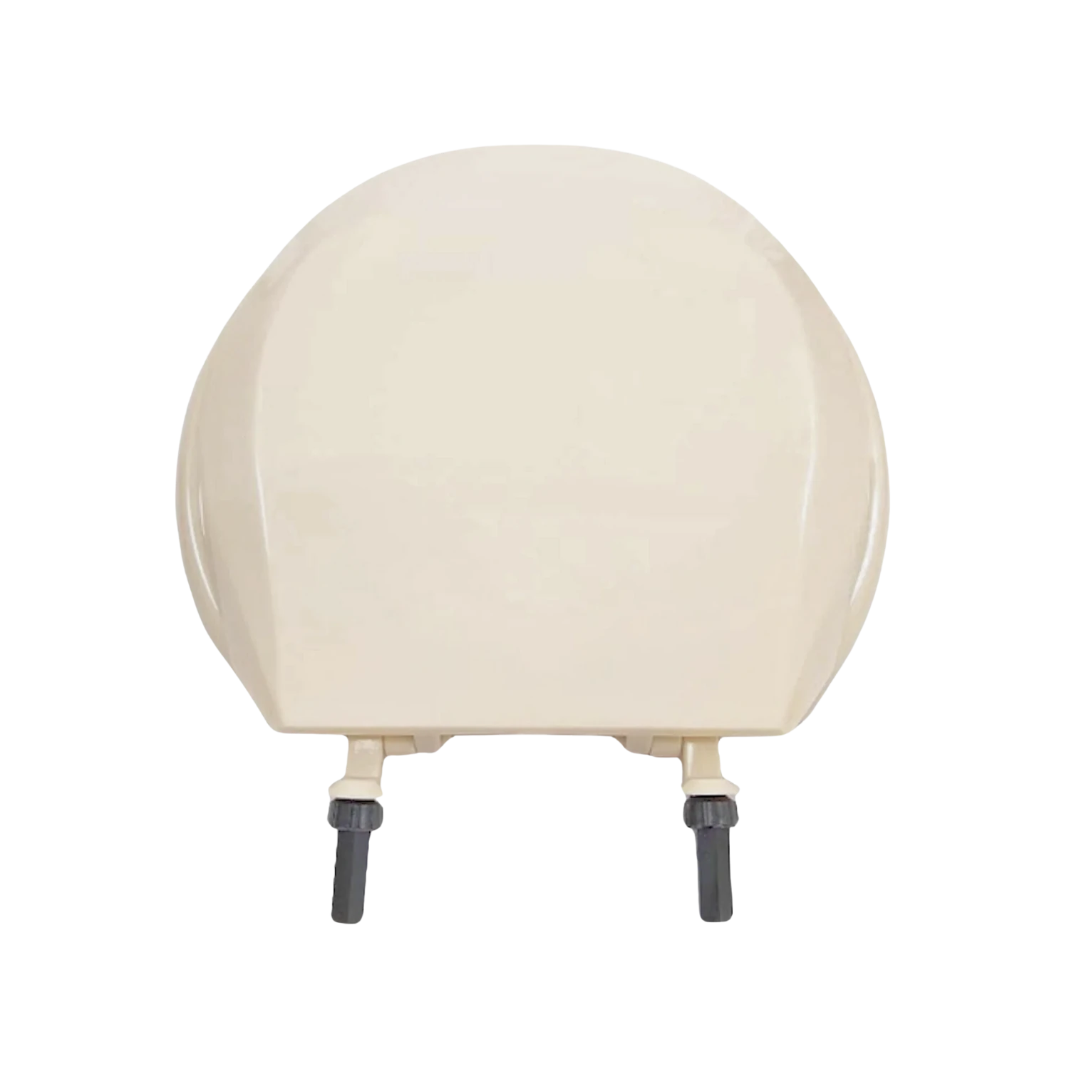 Asiento para baño marfil con herrajes de fijación ajustables, para inodoro estándar