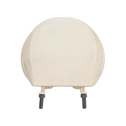 Asiento para baño marfil con herrajes de fijación ajustables, para inodoro estándar
