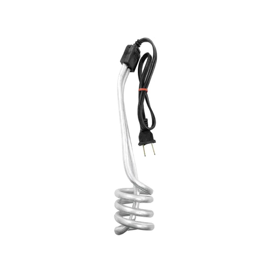 Calentador de inmersión eléctrico portátil con resistencia en espiral de metal y enchufe de 2 pines