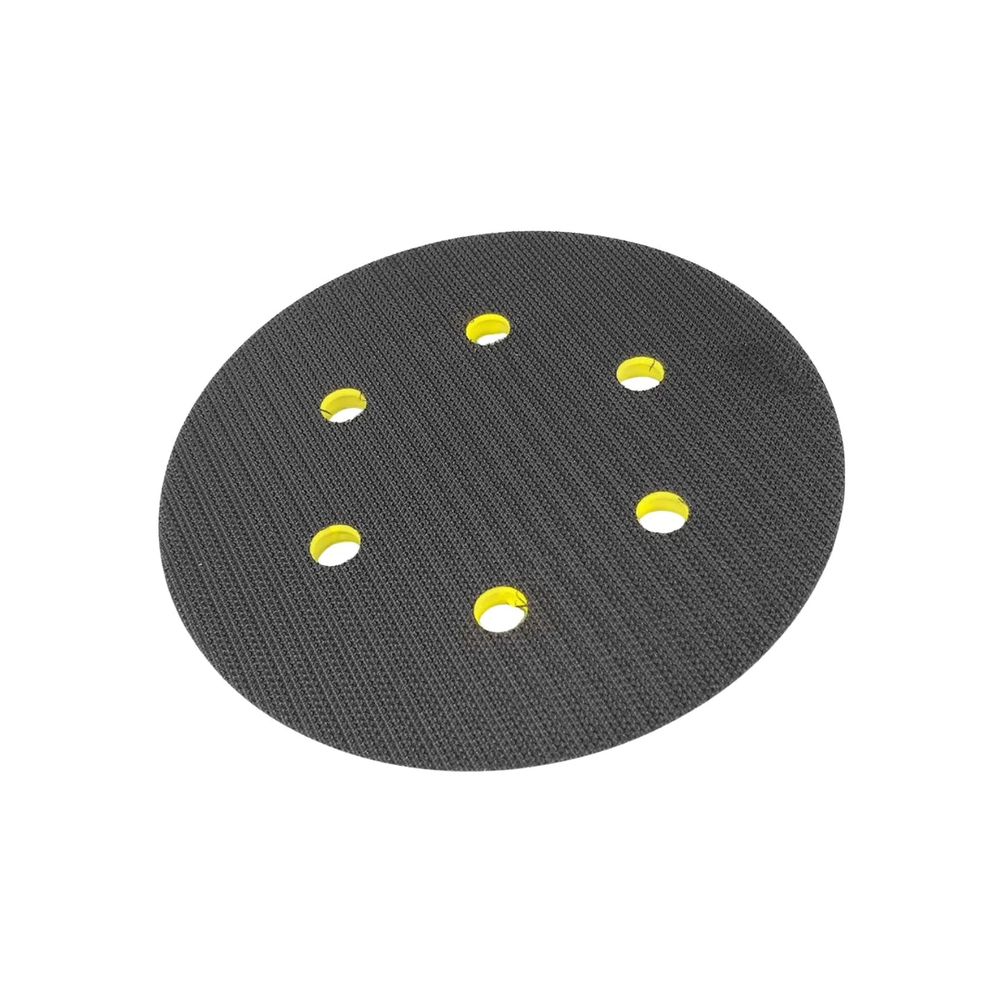 Plato lijador orbital de 6 pulgadas con sistema velcro, 5 agujeros, color gris oscuro
