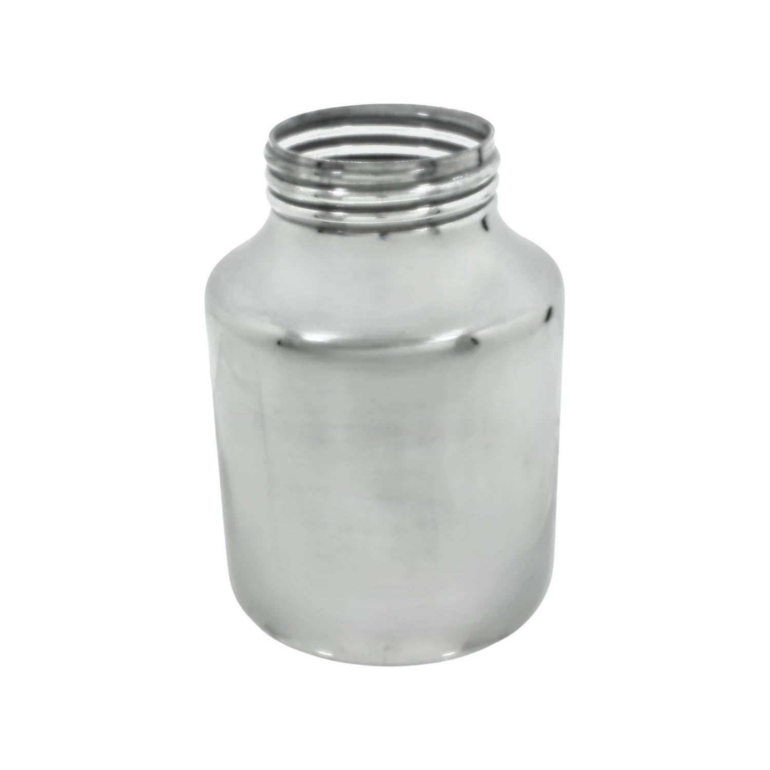 Vaso de aluminio plateado con rosca, repuesto para pistola de pintar, accesorio de pulverización.