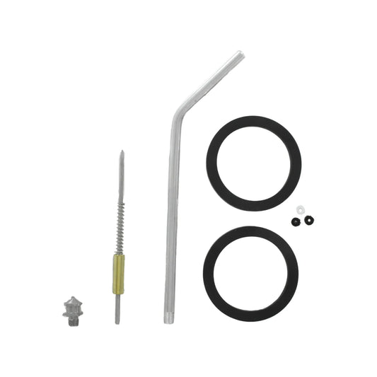 Juego de reparación para pistola: boquilla, aguja, tubo metálico, resorte y juntas tóricas negras y blancas