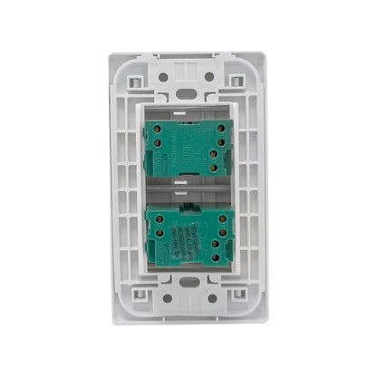 Placa con dos interruptores de escalera Solaris 250V 10A, color blanco