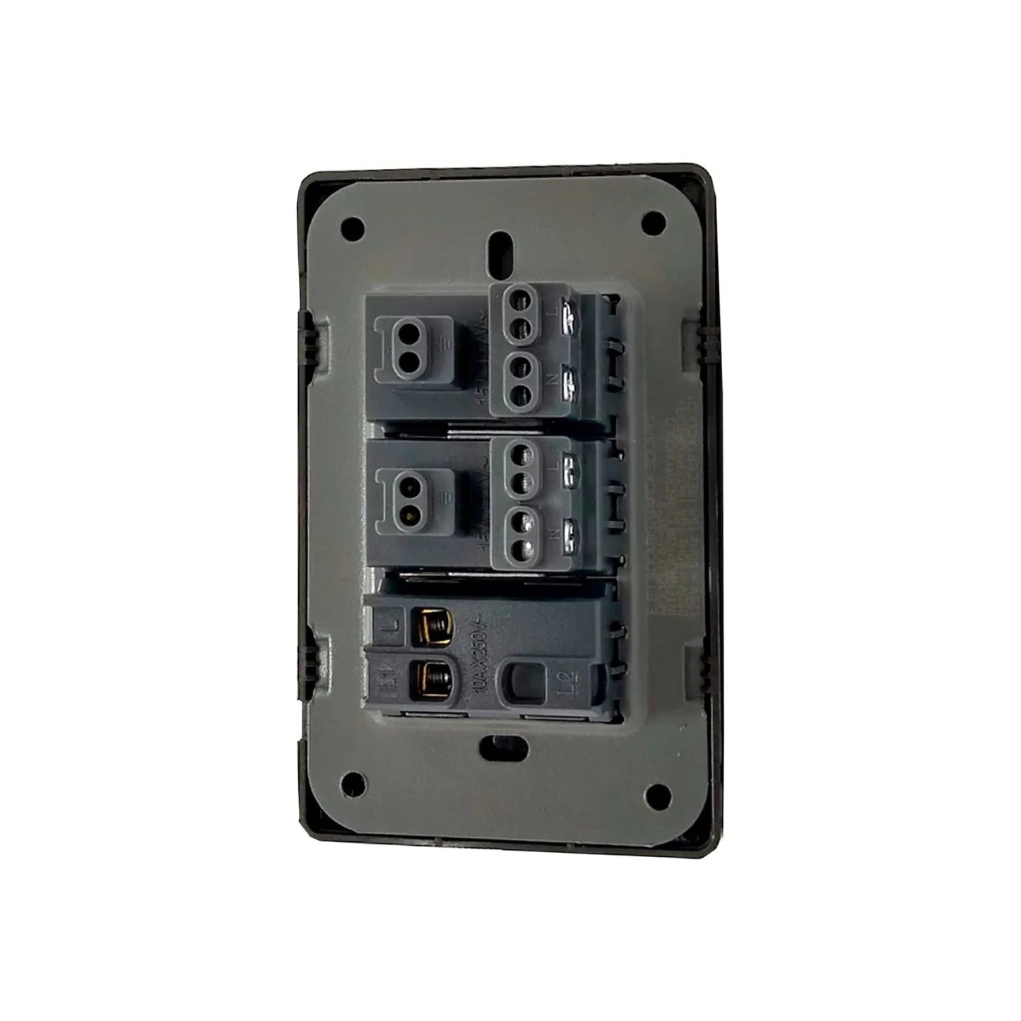 Placa 1 apagador/2 contacto negro cromo Solaris AL612NG