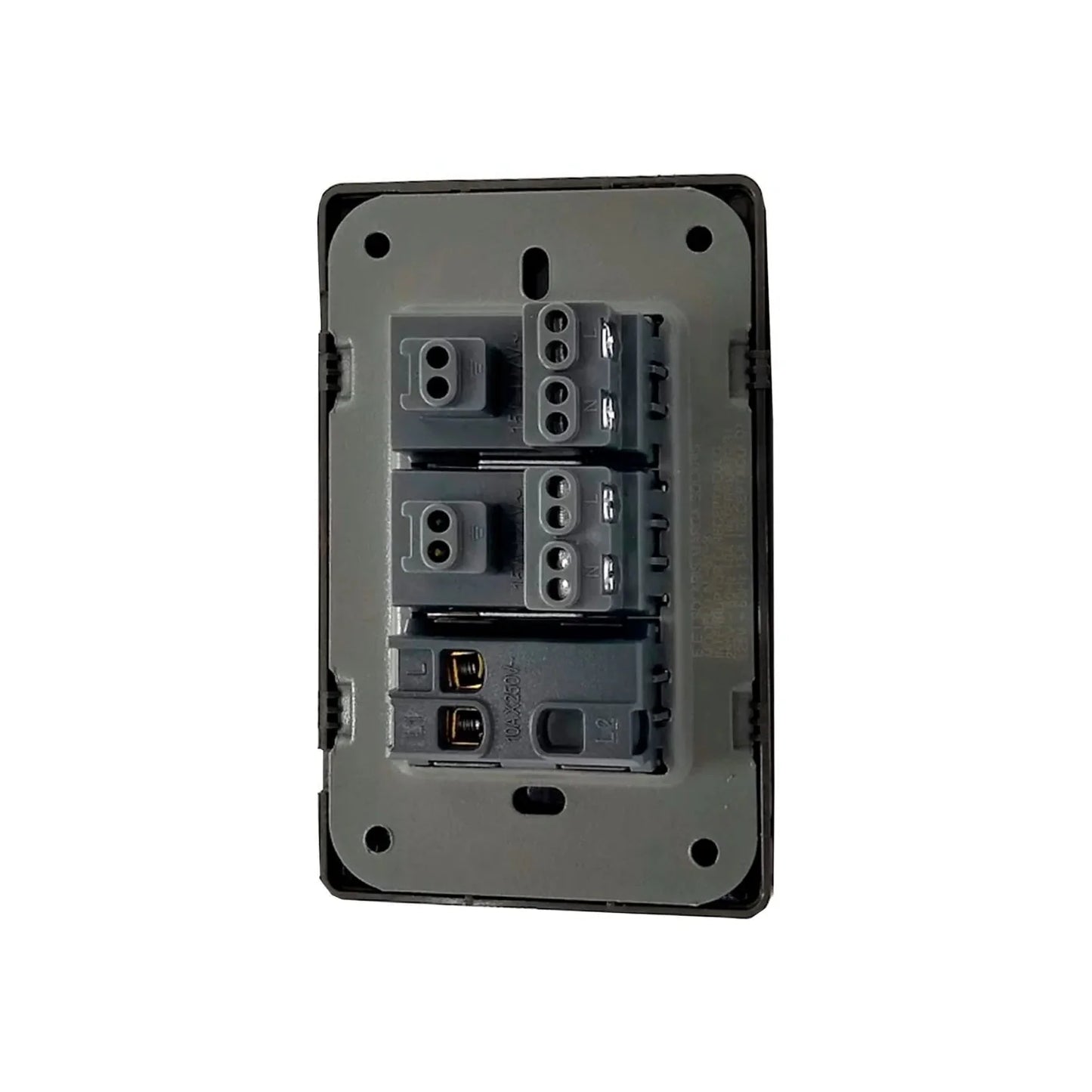Placa 1 apagador/2 contacto negro cromo Solaris AL612NG