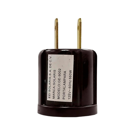 Socket con clavija café Solaris GE-9002