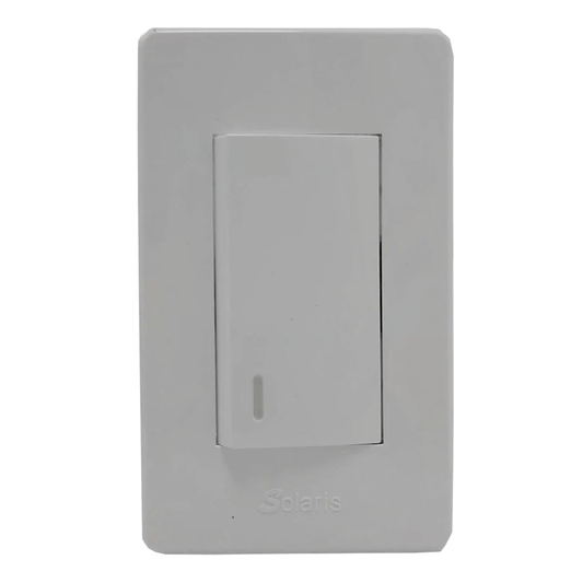 Placa 1 apagador escalera blanca Solaris 861DBC